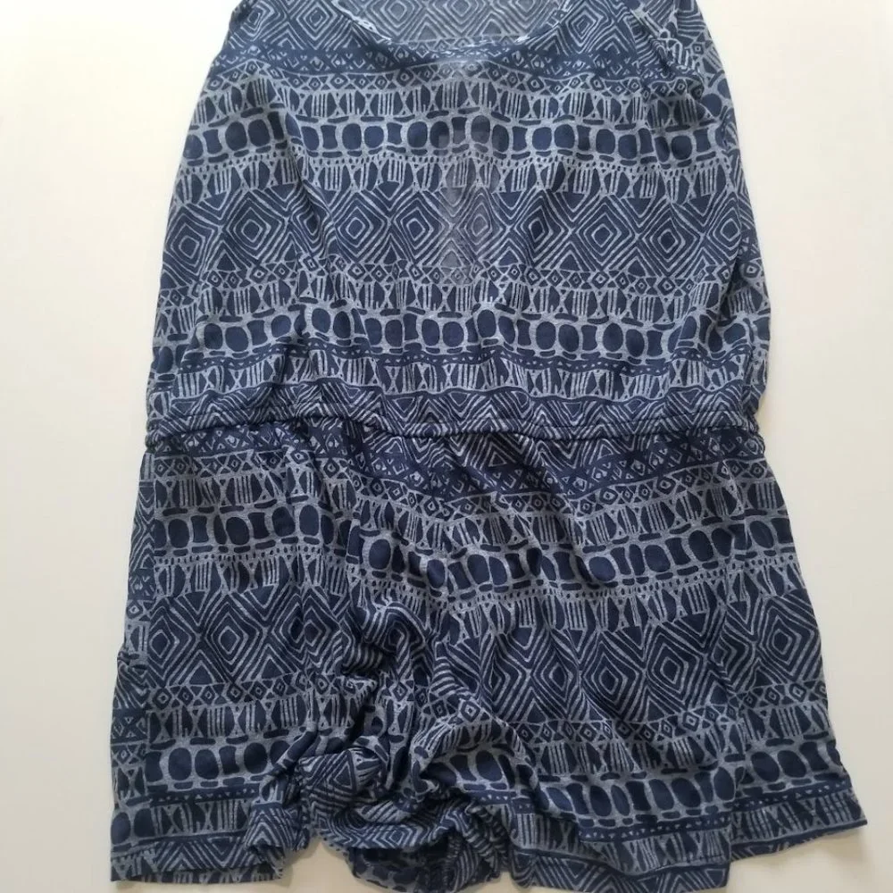 Lucky Brand Spring Romantic Tribal Burnout Romper Cover-up Size Medium - Picture 6 of 8